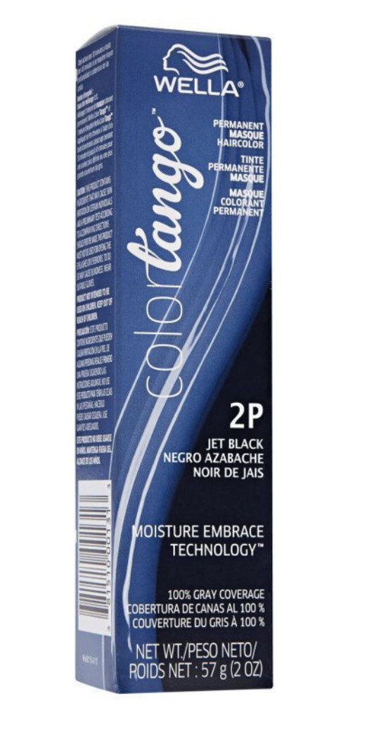 2 Wella Color Tango 2p Jet Black Permanent Masque Haircolor 100 