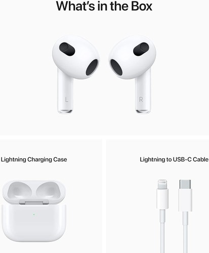 Auriculares intrauditivos inalámbricos Apple AirPods 3ª generación - blancos - Imagen 6 de 6