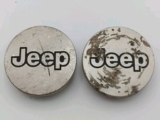 (2) Jeep 52059522AA OEM Aluminum Center Wheel Rim Cap Hub Dust Cover Alloy E0832