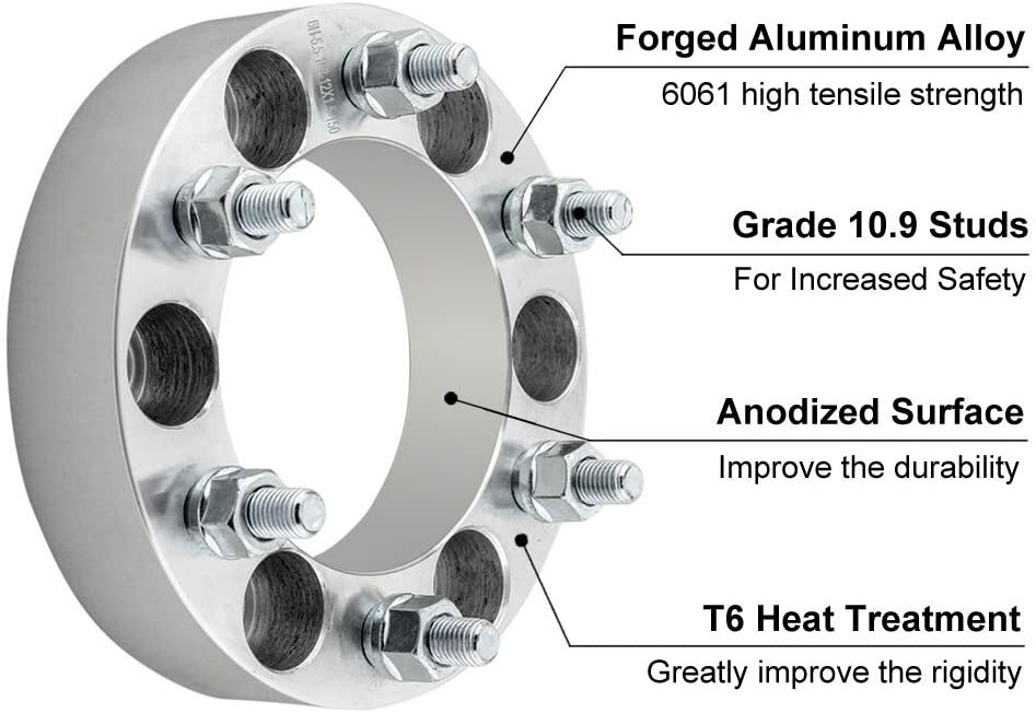 5x4.75 To 5x4.5 Wheel Adapters 1.25" Inch Put 5x114.3 Rims On 5x4.75