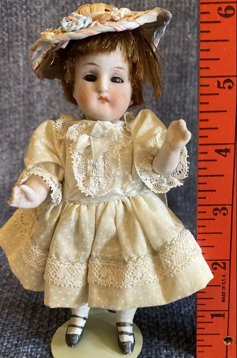 5 German all-bisque miniature doll, model 130, with pretty costume.  $300/400, Art, Antiques & Collectibles T…