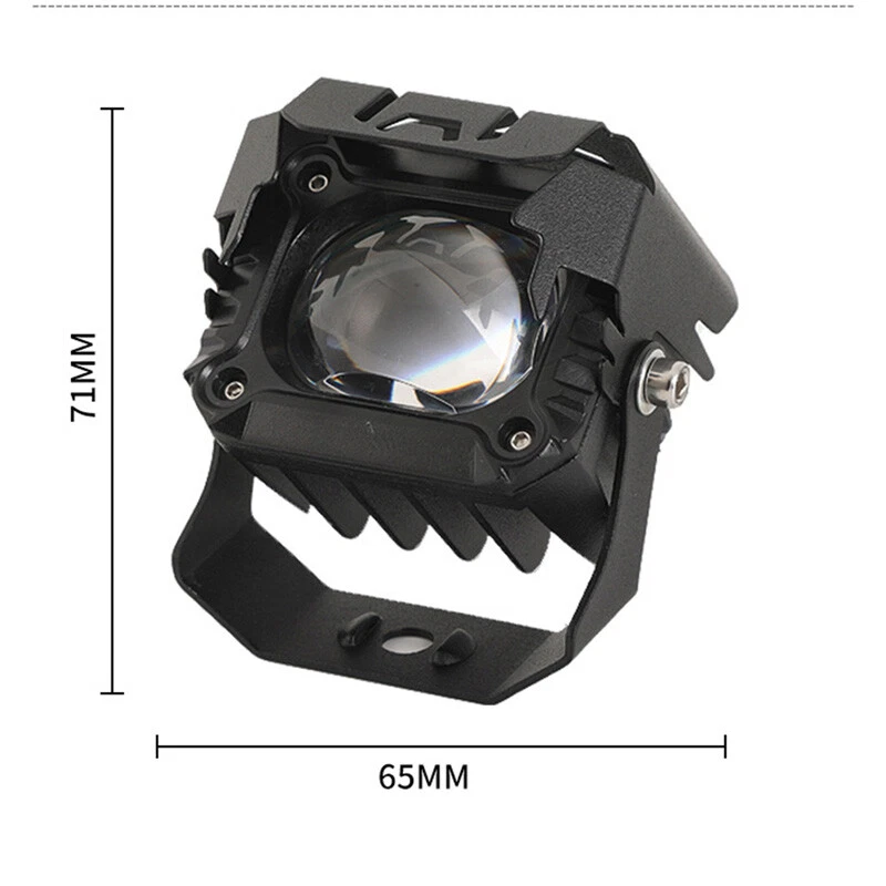 2PCS 12-80V 15W Motorcycle External Spotlight Fog Light Lamp Headlight Unversal - Image 2 of 4