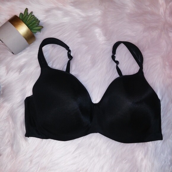 Cacique Bra 42DD Solid Black Lined Underwire - image 2