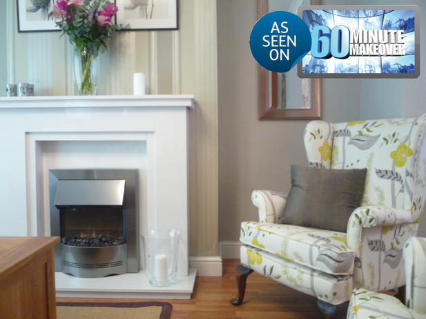 Marble Fireplace Modern Surround with 40, 42, 48, 54 inch Width u0026 Light  Option | eBay