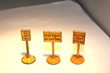 1950s Metal Traffic Signs TootsieToy Made in USA