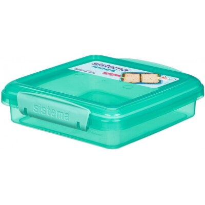 Sistema Lunch Sandwich Box 450ml farbig sortiert, rechteckig, spülmaschinenfest