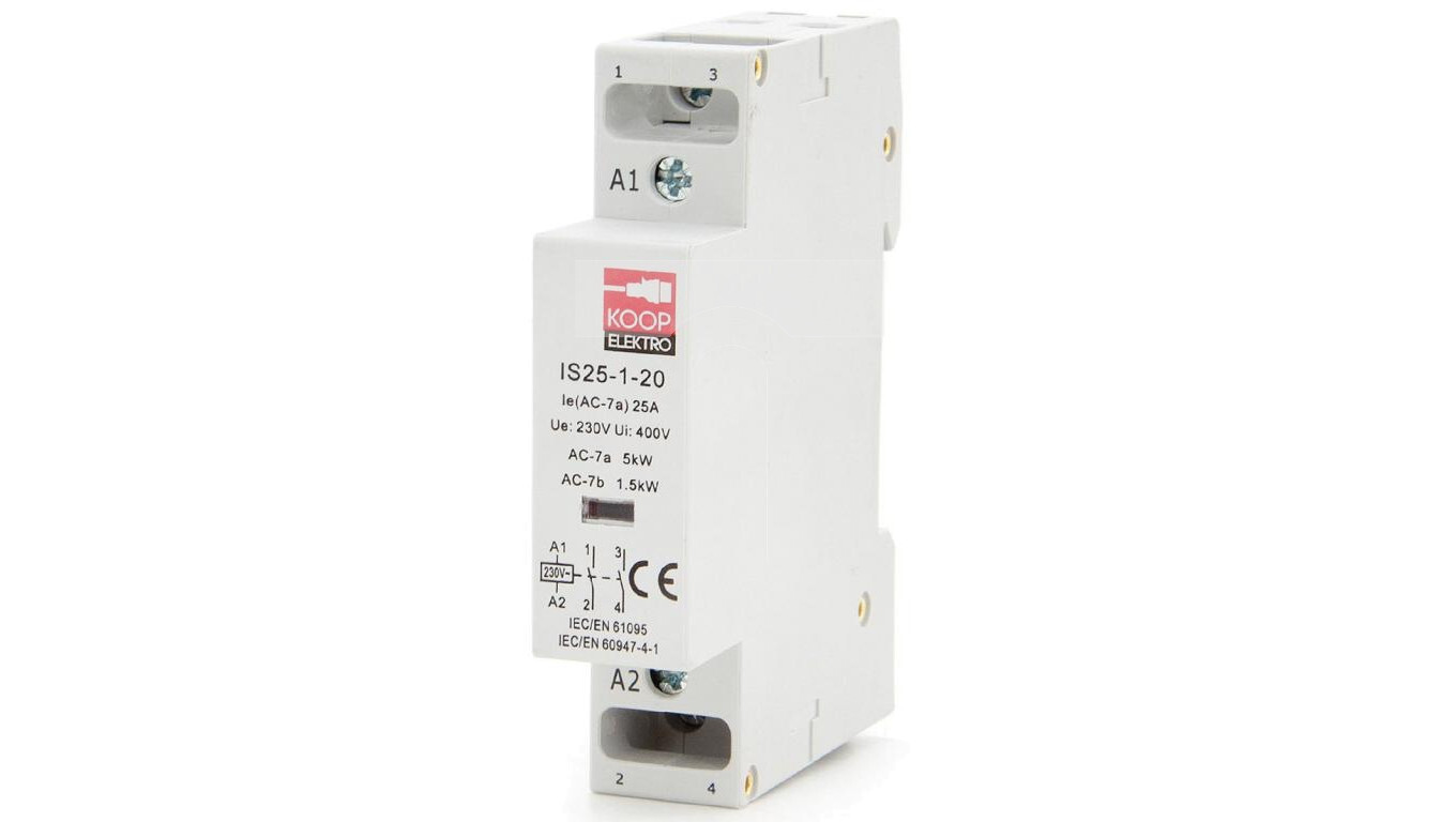 Modular contactor 25-20 25A 2NO 230V 1P 1-FAZ IS25-1-20 /T2UK