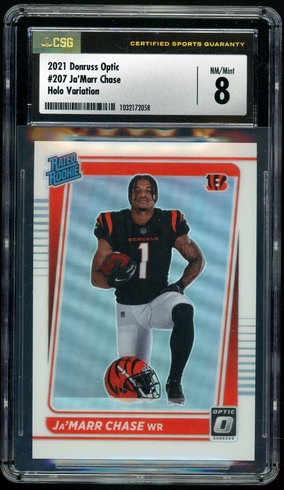 2021 Panini Donruss Optic - Rated Rookie #207 Ja'Marr Chase (RC) (IN - Foto 6