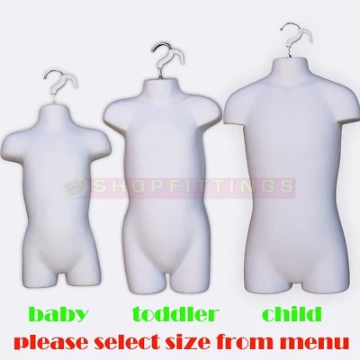 Child HANGING Body Shop Display Body Form Kids Mannequin WHITE