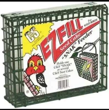 C & S 100214388 EZ Fill Holds 56 oz of Suet Seed Cake Snak Bird Feeder