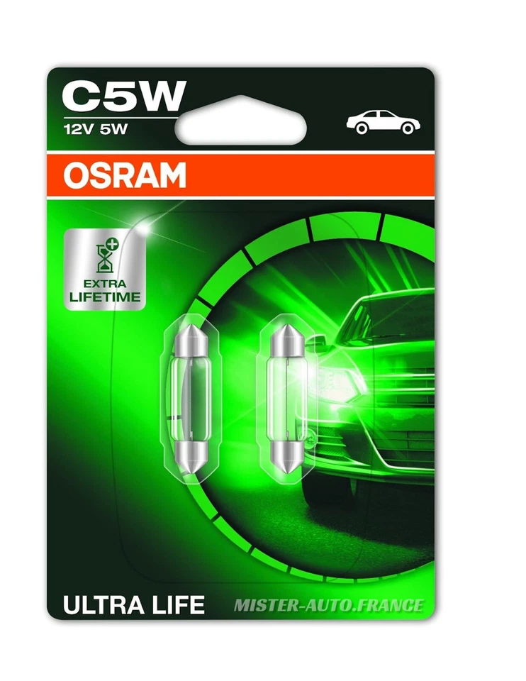 x2 AMPOULE OSRAM ULTRA LIFE C5W 6418ULT-02B ✅AUDI-BMW-VW-MERCEDES-SEAT-SKODA ETC - Photo 4/4