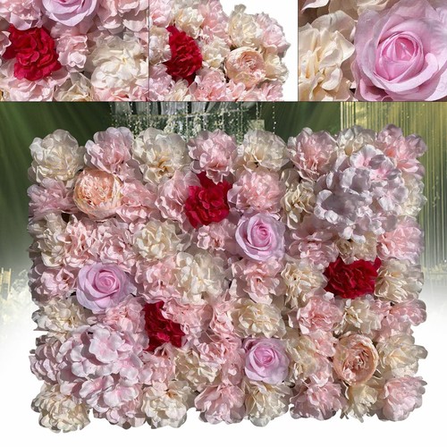 20 Pack Artificial Silk Flower Wall Panels Wedding Photography Party Venue Decor - Picture 5 of 16