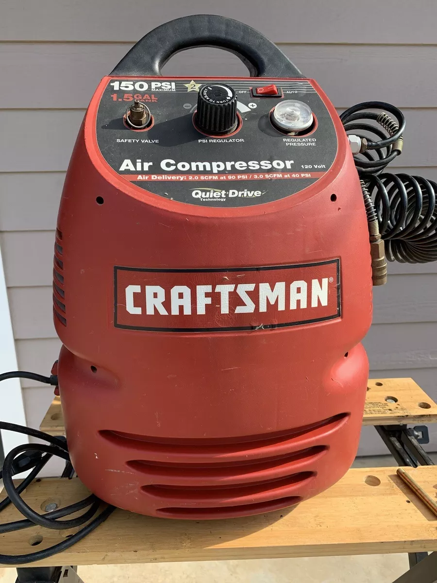 Craftsman 1.5 Gallon Oil Free Hand Carry Air Compressor 150 PSI max 15239