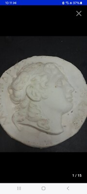 Antike Alexander der Große Statue TIEFGESCHNITZT GRIECHISCHE KÜNSTLER SKULPTUR   SIGNIERT!!