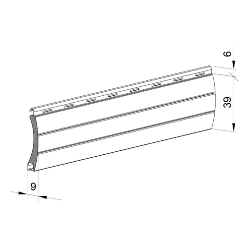 Roller shutter locks for side locking of roller shutter armor 39 mm - Picture 3 of 3