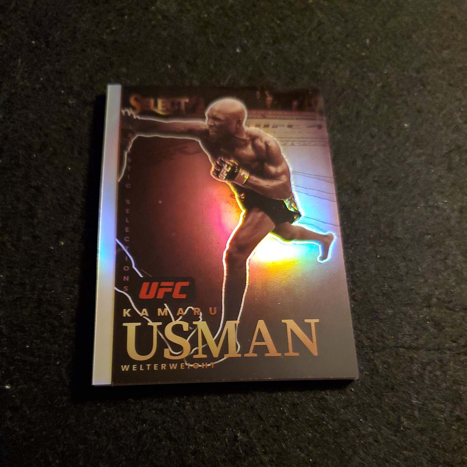 2022 Panini Select UFC Kamaru Usman #2 SSP Prizm Artistic Selections Case Hit