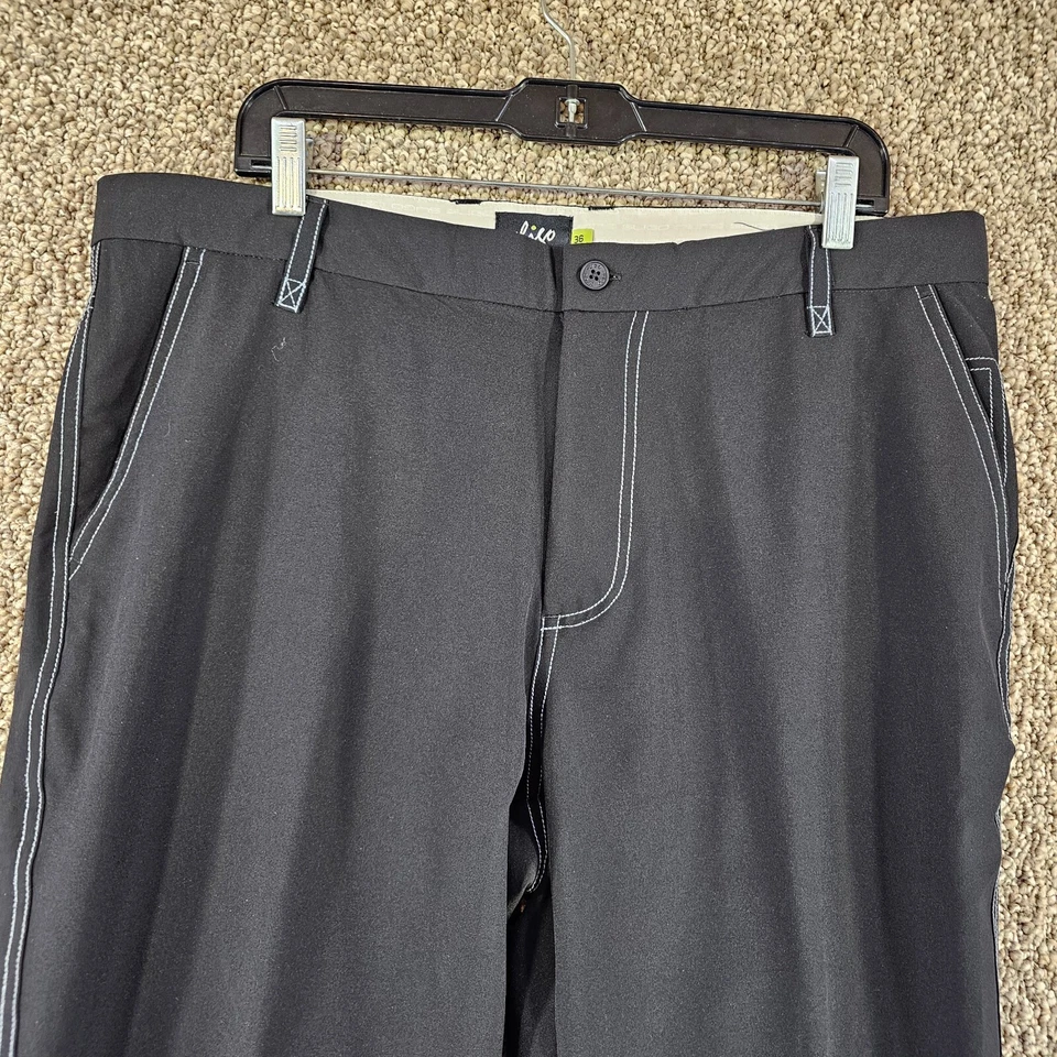 Calça de golfe Sligo masculina tamanho 36 frente plana elástica preta - Imagem 3 de 4