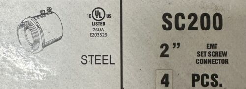 UL Listed Steel Set Screw Connectors - EMT Conduit (2" (4-Pack)) - Picture 2 of 3