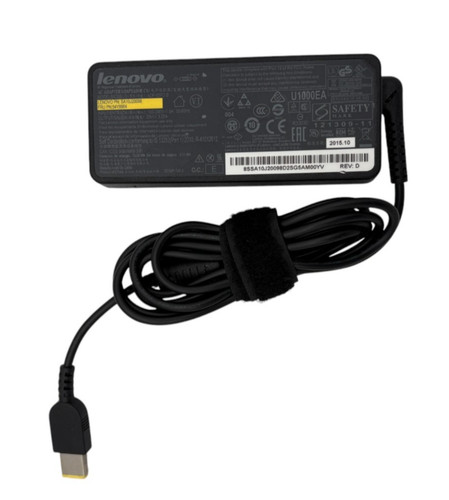 Original Lenovo Laptop Netzteil flach - gelb TiP 20 V 65 W 3,25 A Ladegerät UK Kabel