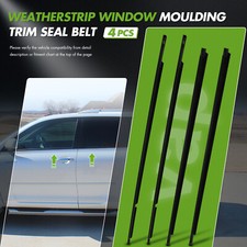 4x Window Weatherstrip Seal Belt Moulding Trim For 2008-2010 Toyota Highlander