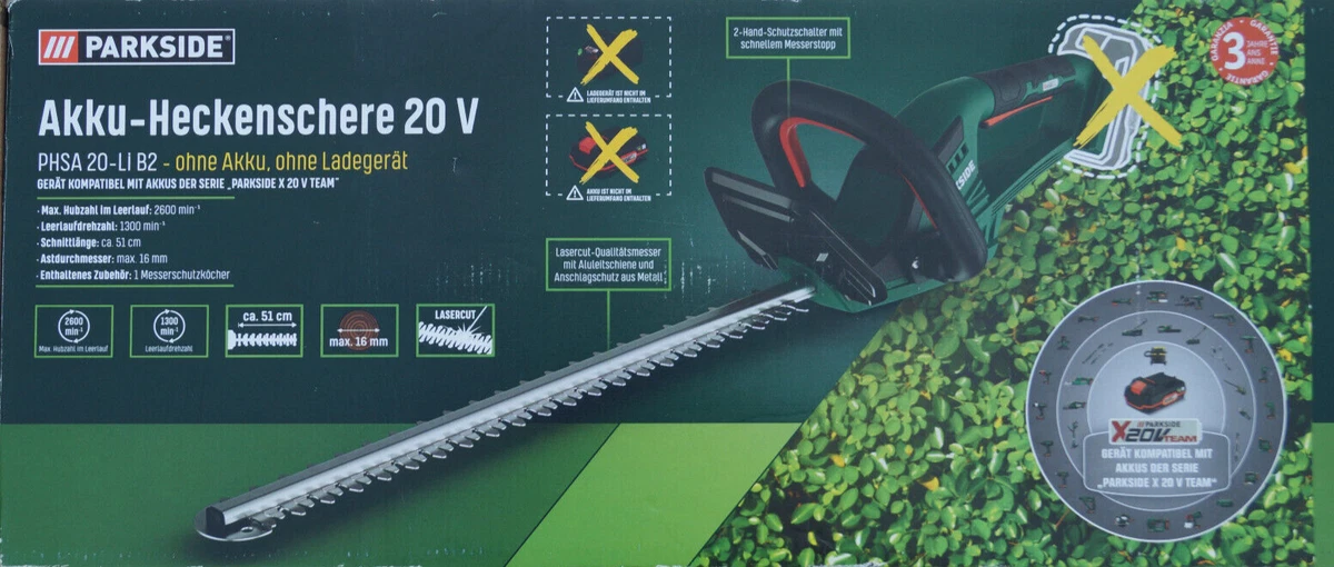 Parkside PHSA 20 Li A1 Tagliasiepi A Batteria Recensione, 60% OFF