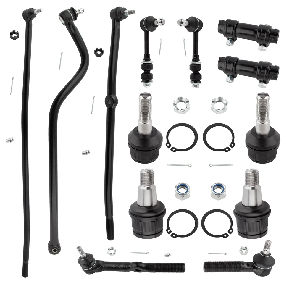 Barra de pista 13 peças juntas esféricas frontais haste de amarração para Dodge Ram 2500 3500 Dana 60 4x4 - Imagem 2 de 4