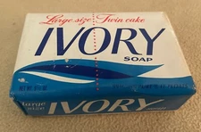 Vintage IVORY Soap Large Size Twin Cake 9.5 oz Retro Laundry Prop