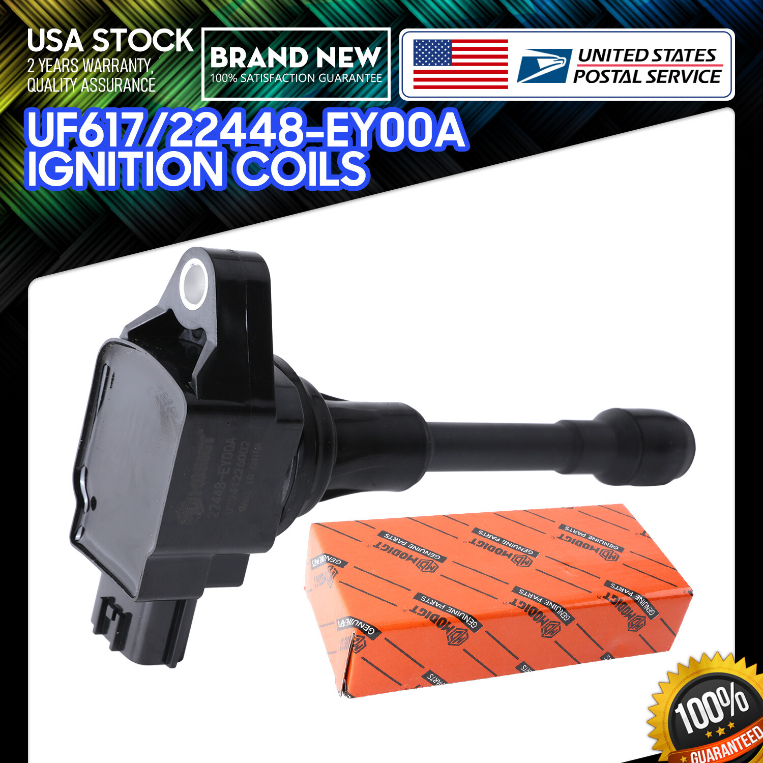 High-Performance Ignition Coil OE 22448EY00A for Nissan & Infiniti 3.7L 5.0L 5.6L V6 V8 Engines AIC-4004G AIC4004G