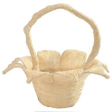 Streukörbchen 'Blume' Sisal für Blumenkinder creme Hochzeit / Osterkorb Ostern