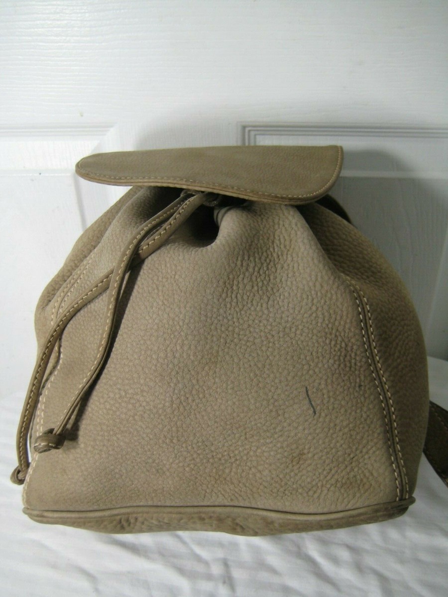 バッグ Vintage COACH Drawstring Nubuck Backpack COACH Vintage Sonoma Drawstring Nubuck Green Leather Luxury