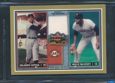 2002 Fleer Rival Factions Jersey Relic #RF OC-WM: ORLANDO CEPEDA  WILLIE McCOVEY