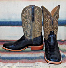 Mens Rujo The Curtis Brown Teju Lizard / Leather Cowboy Boots 10 D New in Box