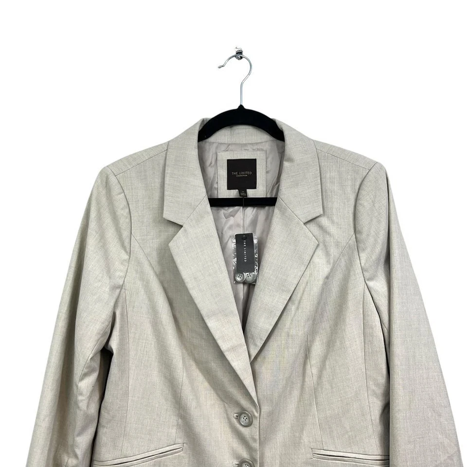 Traje Blazer Mujer The Limited Collection Dos Botones Forrado Ventilado Beige Talla 14 Foto 2 de 4