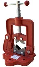 2" Threader Pipe Plumbing Vise for Fixing Pipes, Clamp-on Type Bench Yoke Vise