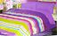 thumbnail 1 - Girls Purple Striped Full Comforter Sheet Set Reversible Shams Bedskirt 8pc New