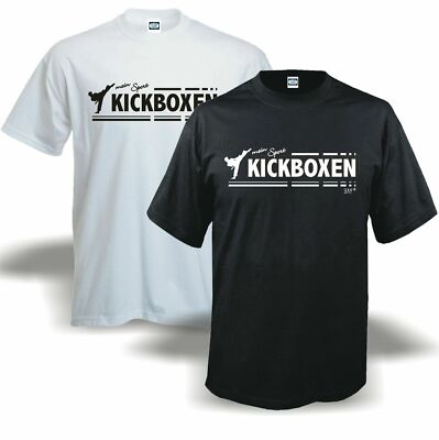 BAY  T-Shirt Shirts Kickboxen Kickboxing Muay Thai Thaiboxen schwarz Kinder Kids