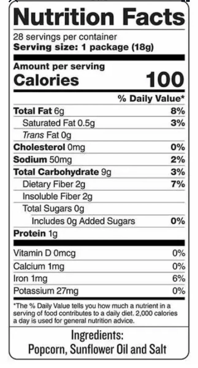 SKINNY POP 100 Calorie Popcorn Snack, 0.65 oz, 28 Count –