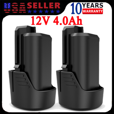 2X 4.0Ah 10.8V 12V Battery LI-LON For Bosch BAT411 BAT420 BAT412A BAT414 GSR GSB