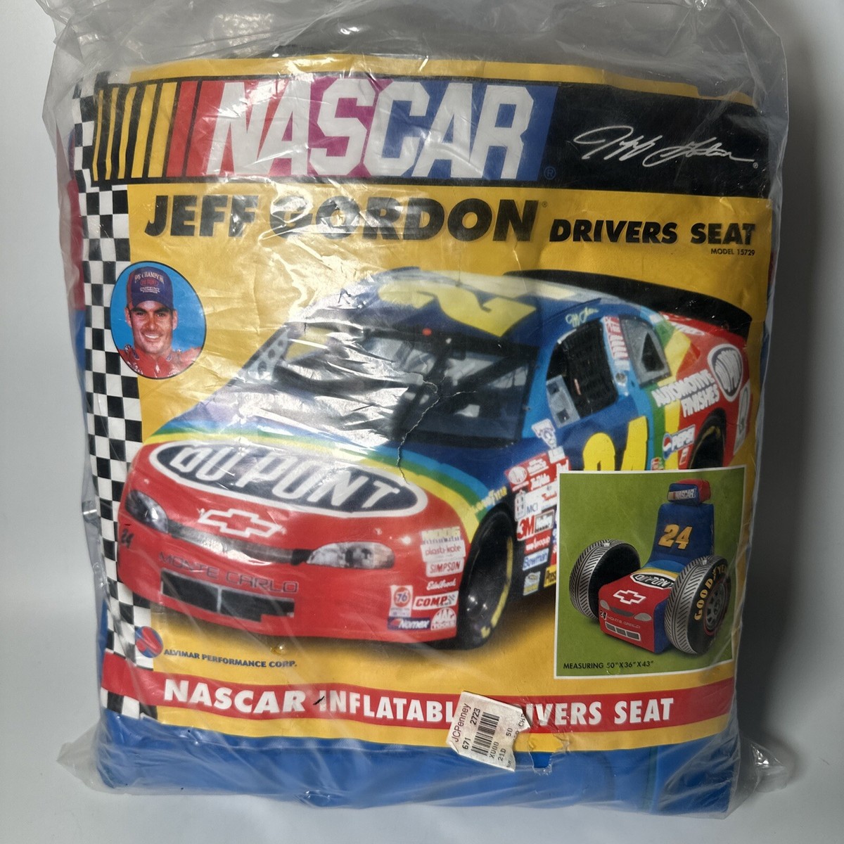 RARE NASCAR INFLATABLE DRIVERS SEAT JEFF GORDON CAR 24