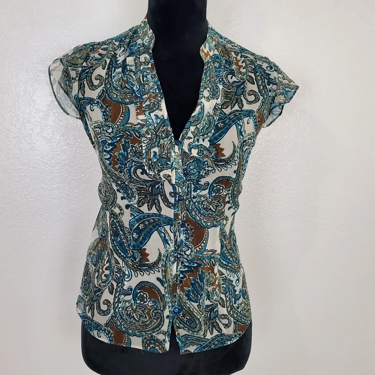 banana republic collarless shirt