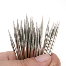 30Pcs 3.2mm Diamond Drill Bit for Dremel Carving Burr Conical Rotary Point
