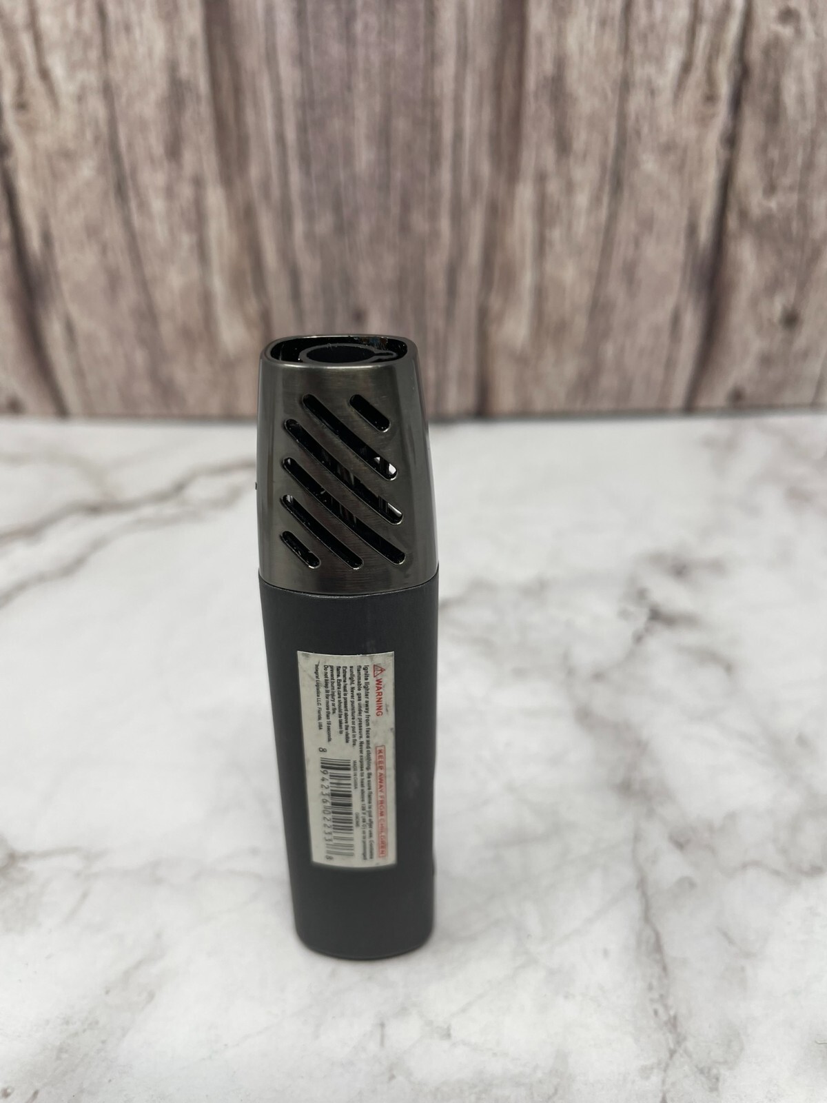 Vertigo  Gnome Single Flame Torch Lighter - Black, Gunmetal, Chrome, and Brown.