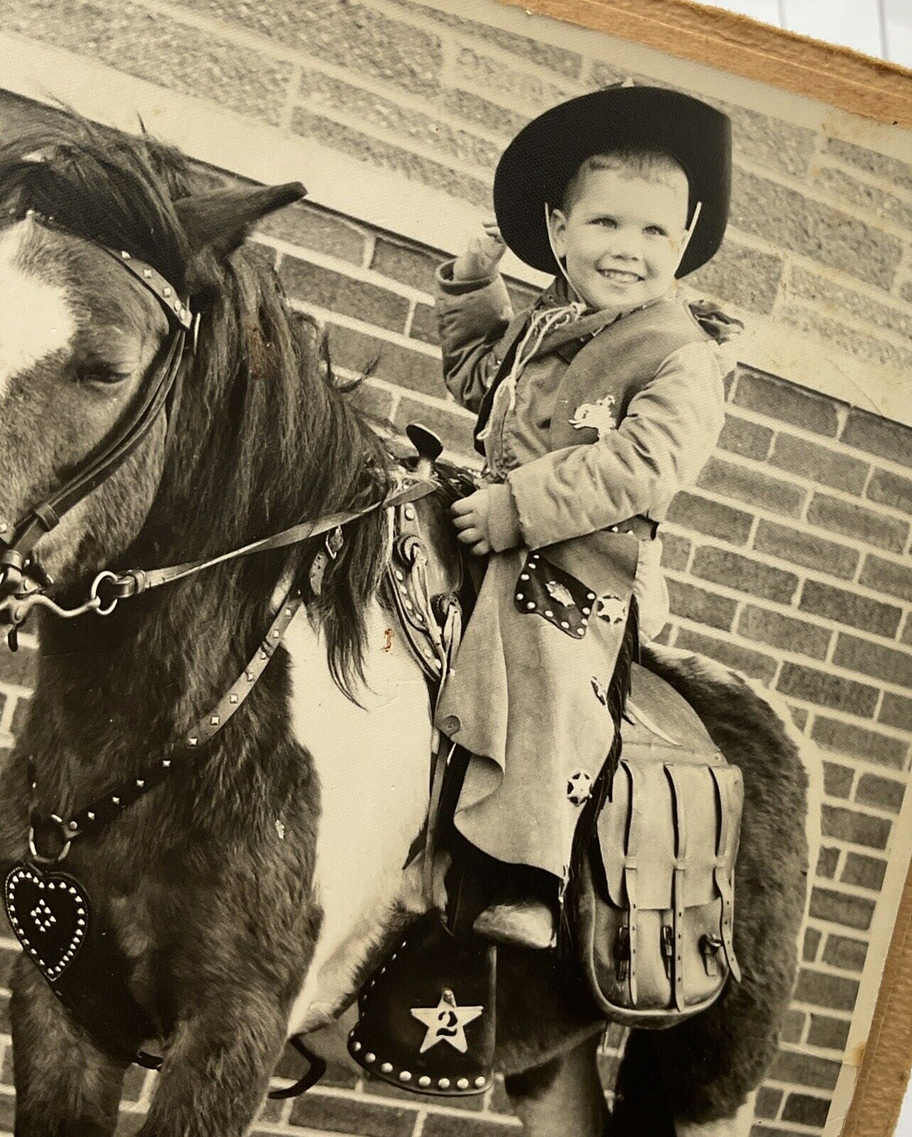 Stivali cappello cowboy vintage 1962 3 anni bambino su pony vestito country martin