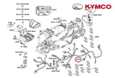 NEW OEM KYMCO HARNESS WIRE MAXXER 400 IRS 2x4 - 4x4