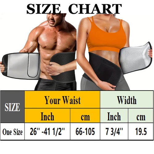 Herren Taillenschneider Saunagürtel Schweiß Body Shaper Fatburner Shapewear Band Wrap - Bild 24 von 25