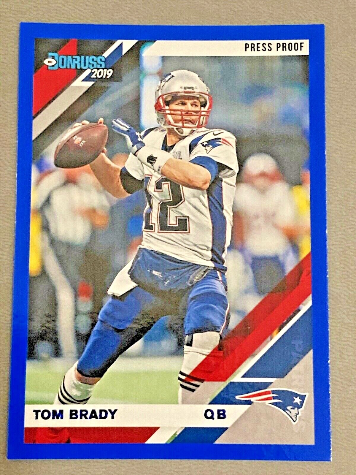 2019 Donruss Blue Press Proof - Tom Brady #162 New England Patriots G.O.A.T