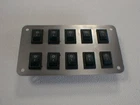 Switch Panel 10x On-Off Switch Stainless Steel Trim Matt NEW Very Small