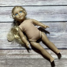 "Muñeca American Girl Elizabeth Cole 6"" mini muñeca desnuda cuerpo suave rubio pelo rizado"