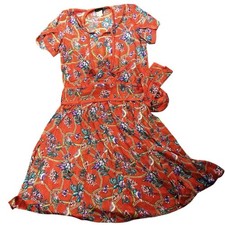 80s Vintage Diane Freis Red Multicolored Floral Chain Print Georgette Skirt Set