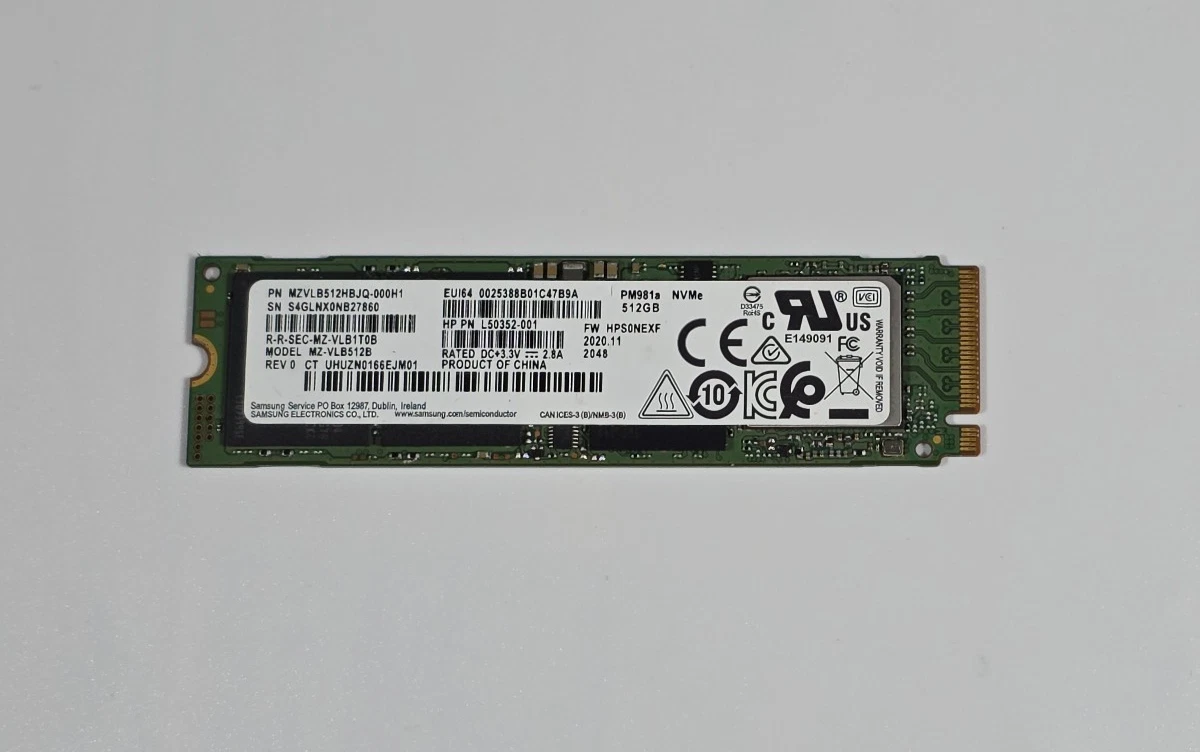 Samsung M.2 Interface Solid State Drives 512 GB Storage Capacity